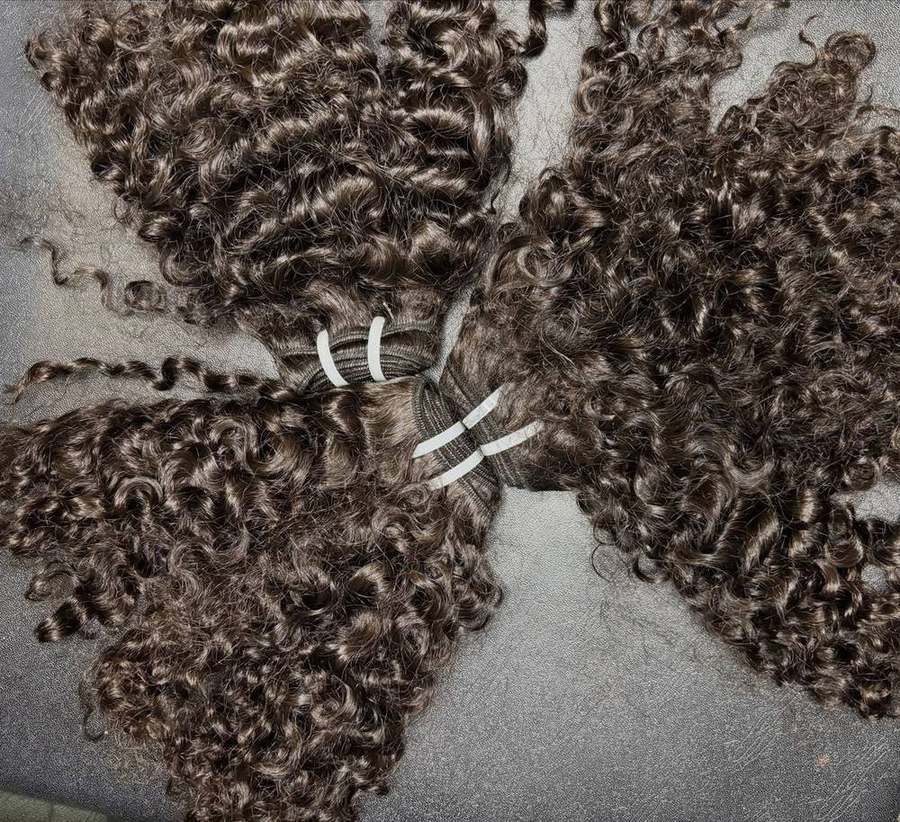 Burmese curly raw hair bundles from Bee Luxe Collection